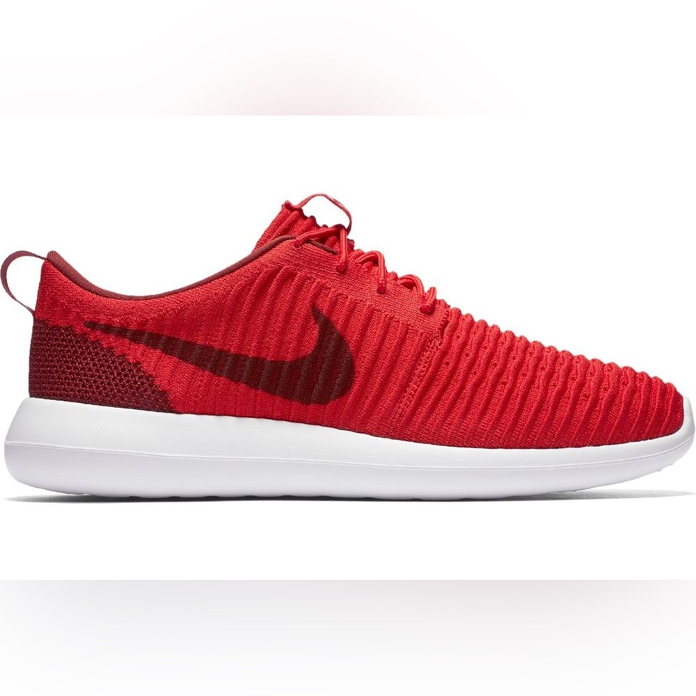 NEW Nike Roshe Two Flyknit University Red Team Red Sneakers Shoes Streetwear